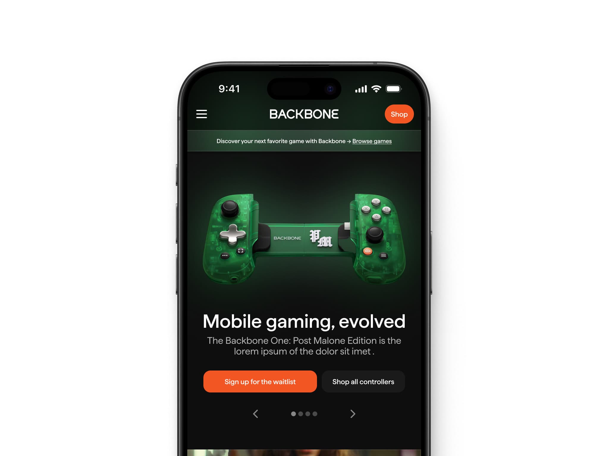 Backbone.com homepage