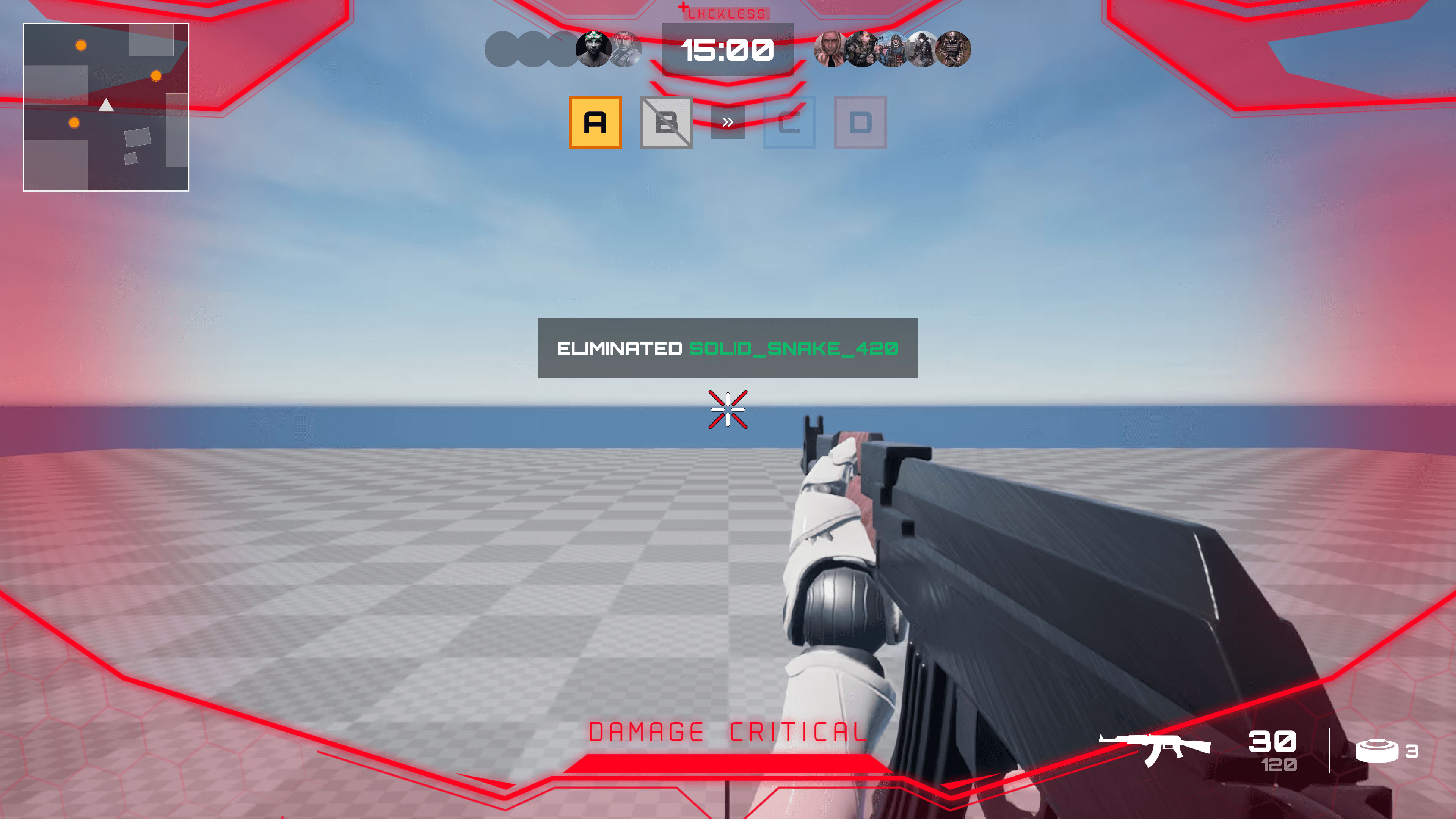 Mercenary damage indicator