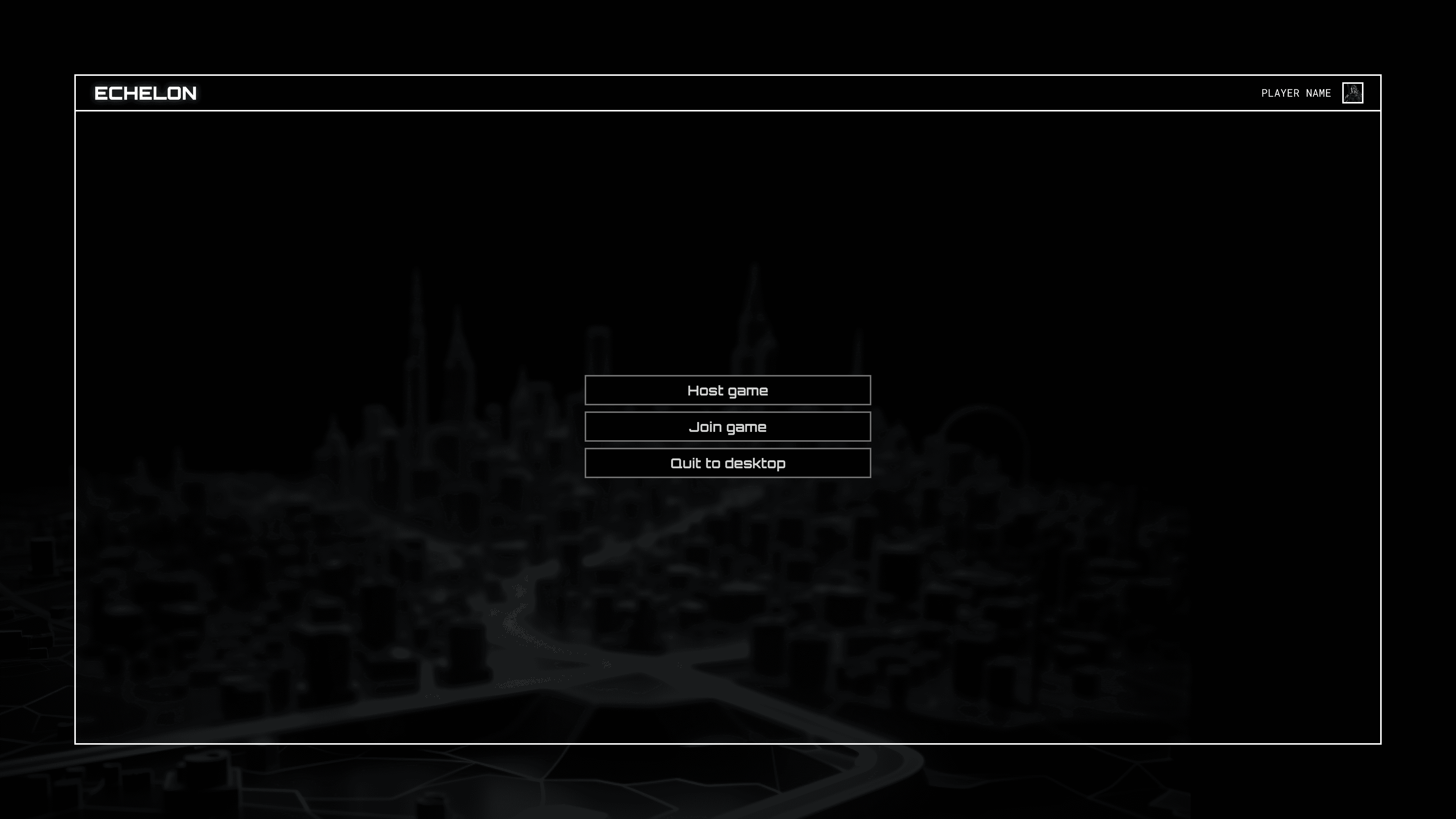 Echelon main menu concept