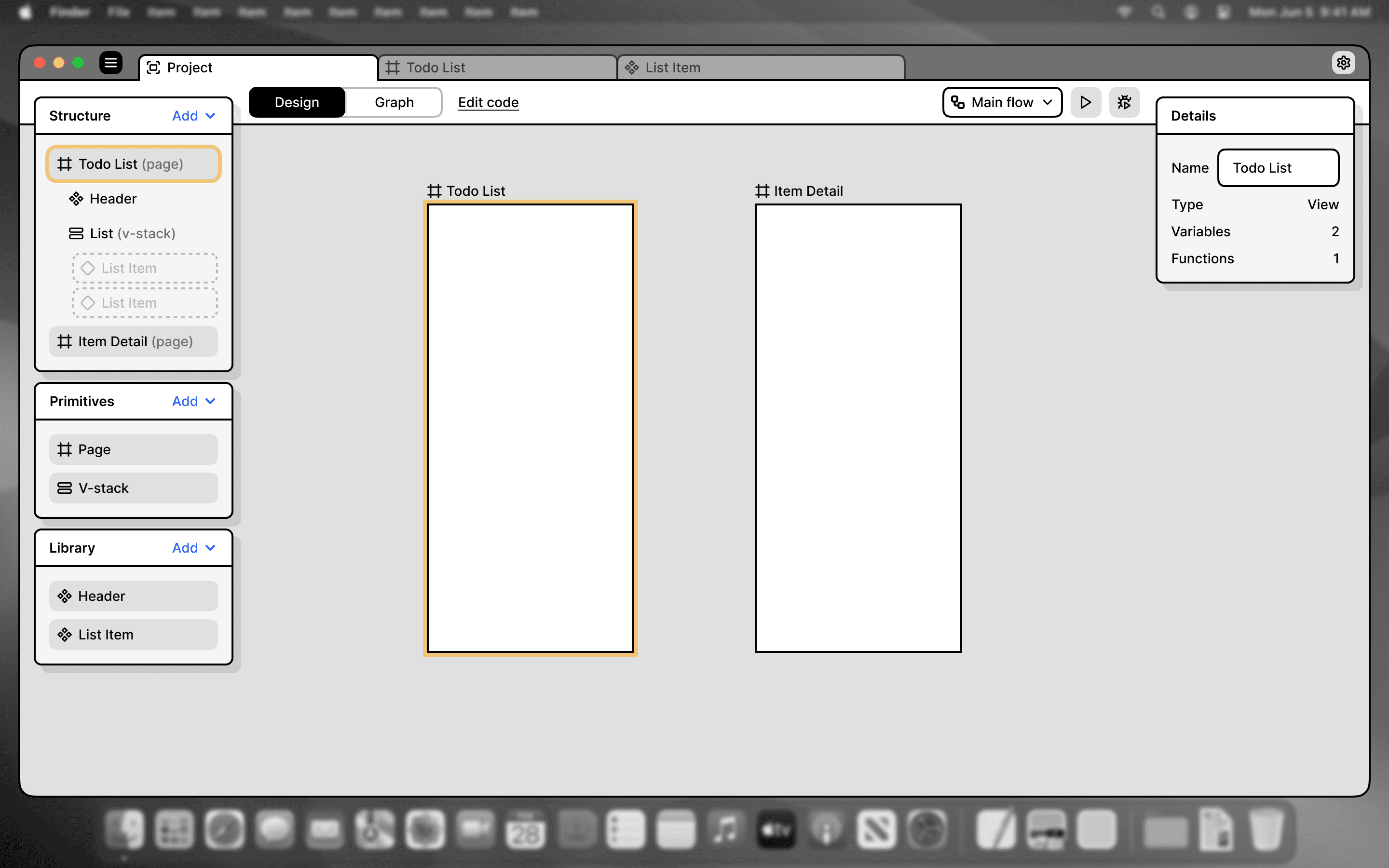 Strella project view