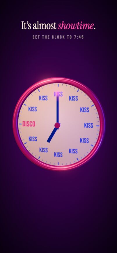 Set the clock to 7:45