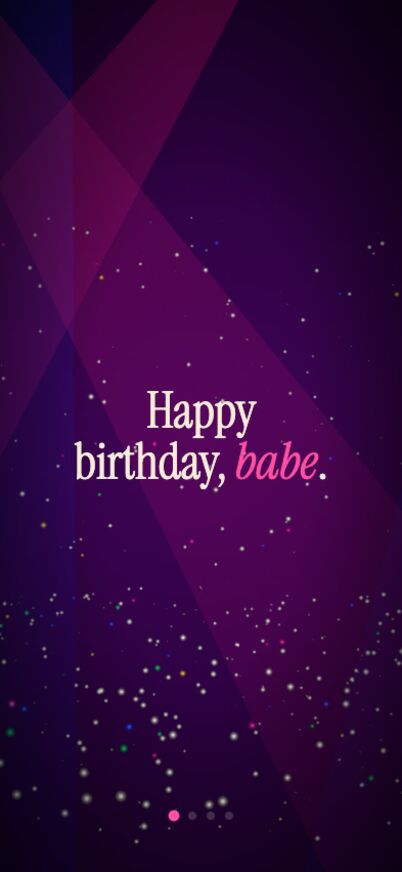 Happy birthday, babe.